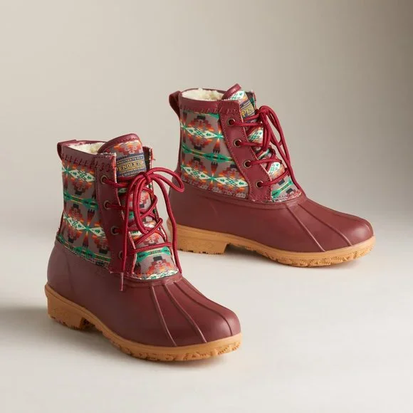 Pendleton Tucson Duck Boots Women's Aztec Print Size 6 - Picture 1 of 1